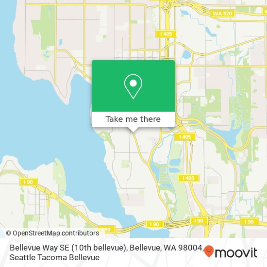 Mapa de Bellevue Way SE (10th bellevue), Bellevue, WA 98004