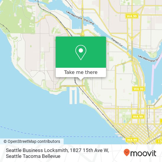 Mapa de Seattle Business Locksmith, 1827 15th Ave W