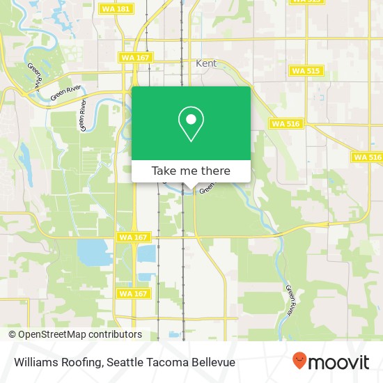 Williams Roofing map