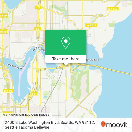 Mapa de 2400 E Lake Washington Blvd, Seattle, WA 98112