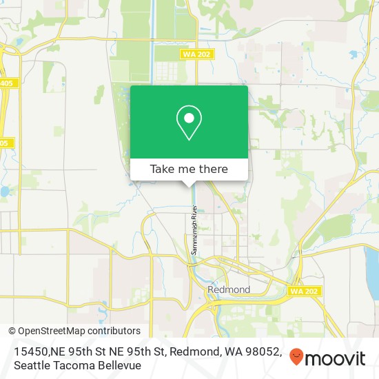 Mapa de 15450,NE 95th St NE 95th St, Redmond, WA 98052