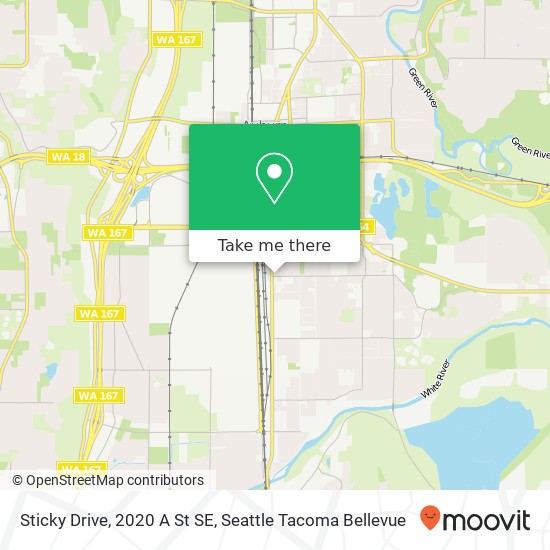 Mapa de Sticky Drive, 2020 A St SE