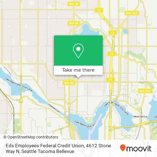 Mapa de Eds Employees Federal Credit Union, 4612 Stone Way N