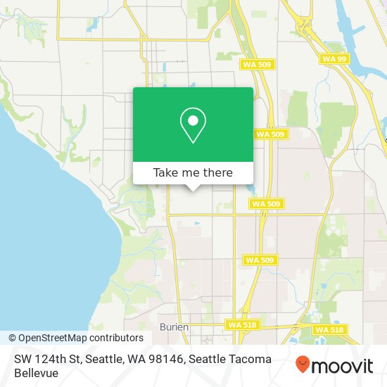 Mapa de SW 124th St, Seattle, WA 98146