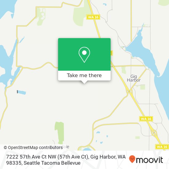 Mapa de 7222 57th Ave Ct NW (57th Ave Ct), Gig Harbor, WA 98335