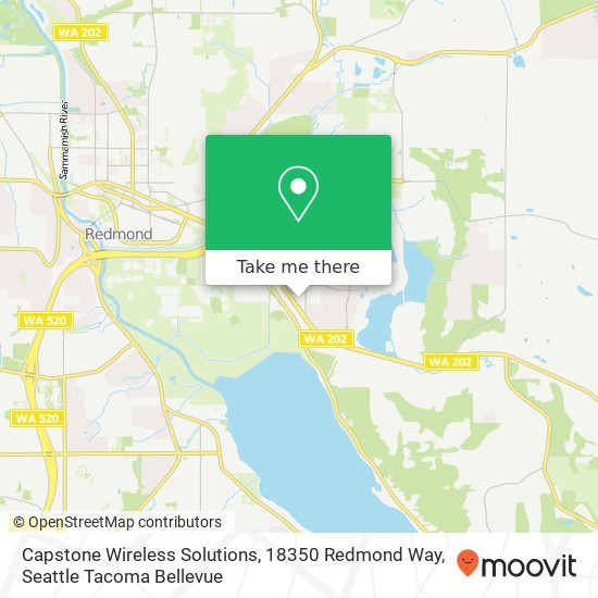 Mapa de Capstone Wireless Solutions, 18350 Redmond Way