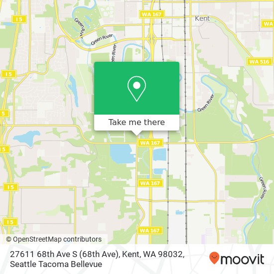 Mapa de 27611 68th Ave S (68th Ave), Kent, WA 98032