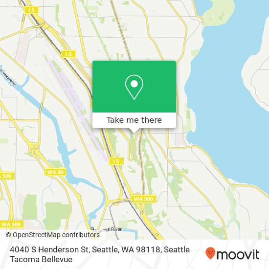 Mapa de 4040 S Henderson St, Seattle, WA 98118