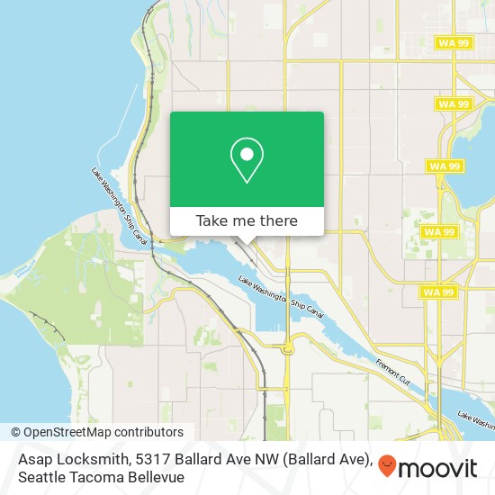 Mapa de Asap Locksmith, 5317 Ballard Ave NW