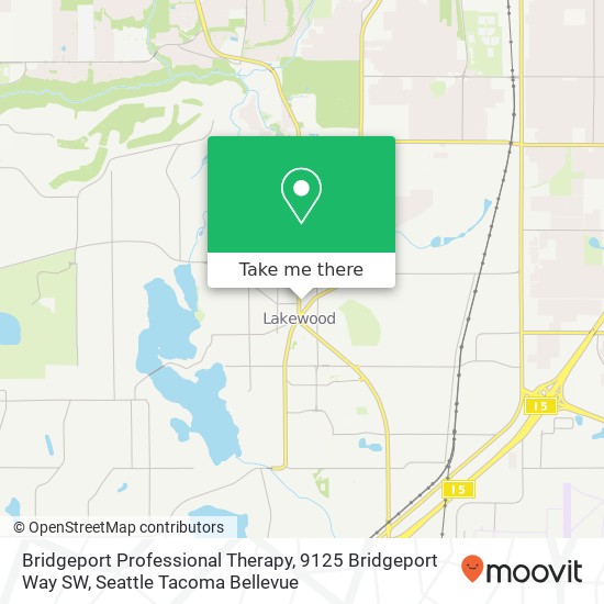 Bridgeport Professional Therapy, 9125 Bridgeport Way SW map