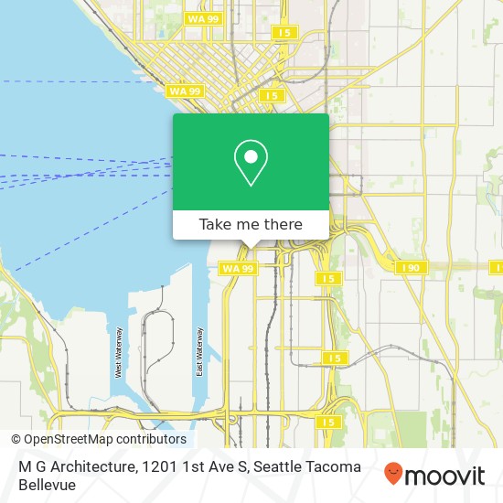 Mapa de M G Architecture, 1201 1st Ave S