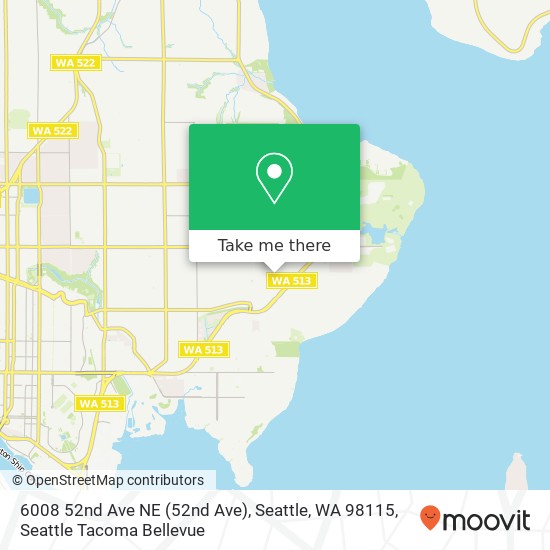 Mapa de 6008 52nd Ave NE (52nd Ave), Seattle, WA 98115