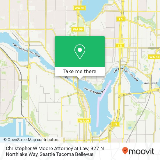 Christopher W Moore Attorney at Law, 927 N Northlake Way map