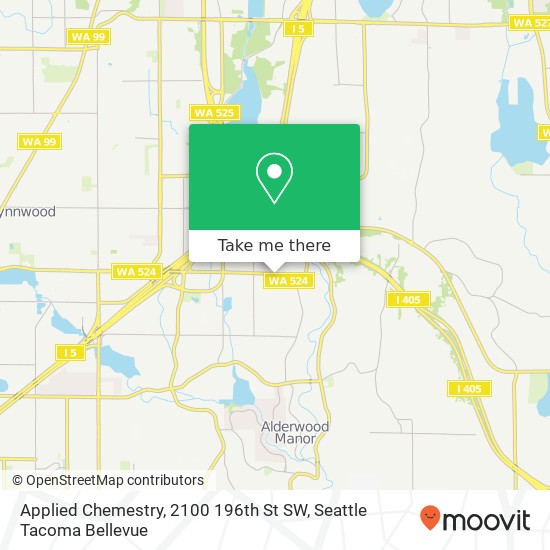 Mapa de Applied Chemestry, 2100 196th St SW