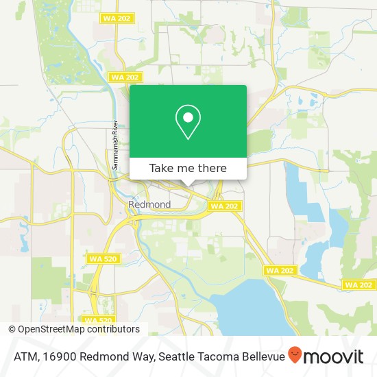 ATM, 16900 Redmond Way map