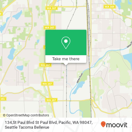Mapa de 134,St Paul Blvd St Paul Blvd, Pacific, WA 98047