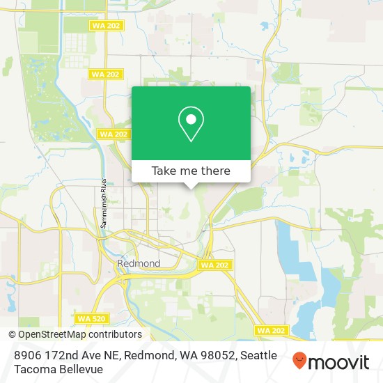 Mapa de 8906 172nd Ave NE, Redmond, WA 98052