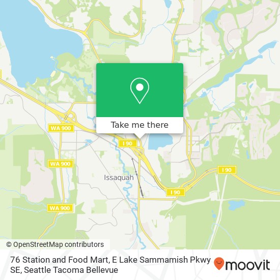 Mapa de 76 Station and Food Mart, E Lake Sammamish Pkwy SE
