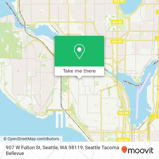 Mapa de 907 W Fulton St, Seattle, WA 98119
