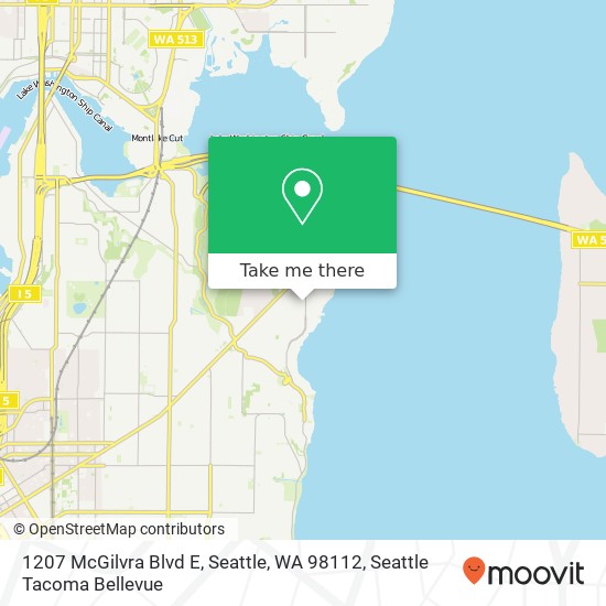 Mapa de 1207 McGilvra Blvd E, Seattle, WA 98112