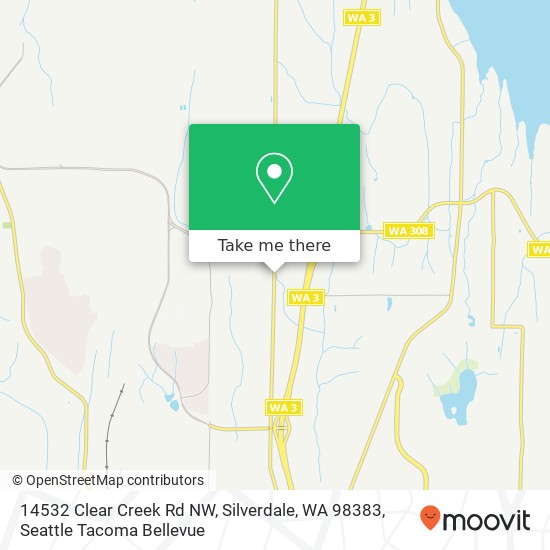 Mapa de 14532 Clear Creek Rd NW, Silverdale, WA 98383