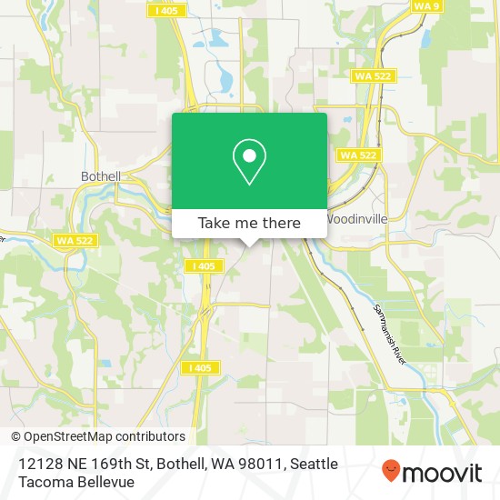 Mapa de 12128 NE 169th St, Bothell, WA 98011