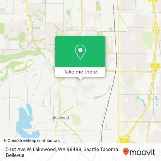 Mapa de 51st Ave W, Lakewood, WA 98499