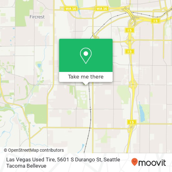 Mapa de Las Vegas Used Tire, 5601 S Durango St