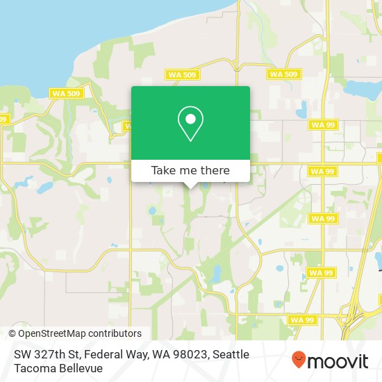 Mapa de SW 327th St, Federal Way, WA 98023