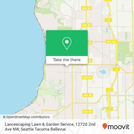 Mapa de Lancescaping Lawn & Garden Service, 12720 2nd Ave NW