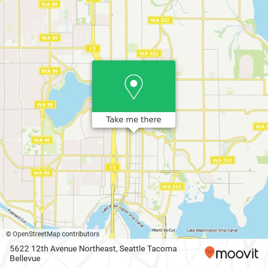 Mapa de 5622 12th Avenue Northeast