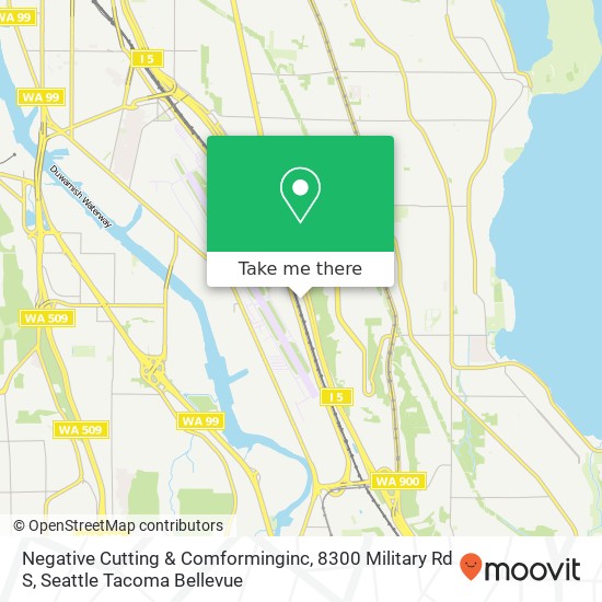 Mapa de Negative Cutting & Comforminginc, 8300 Military Rd S