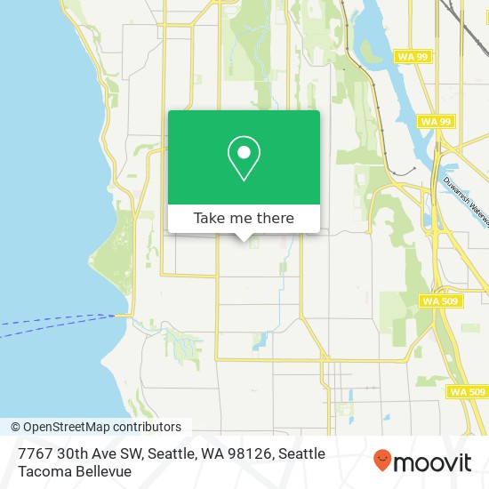 Mapa de 7767 30th Ave SW, Seattle, WA 98126