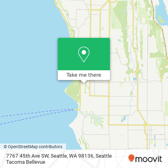 Mapa de 7767 45th Ave SW, Seattle, WA 98136