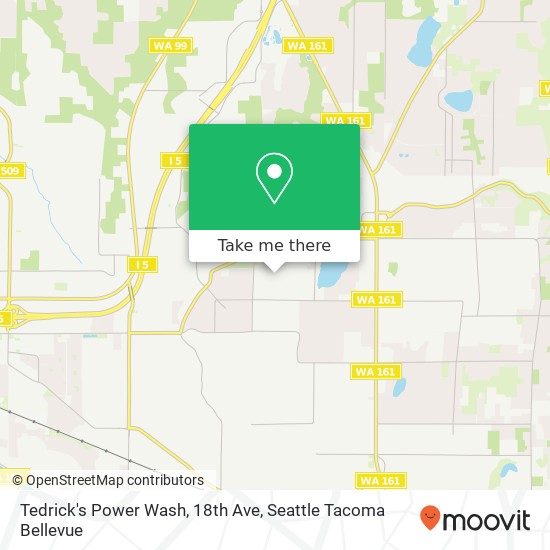 Tedrick's Power Wash, 18th Ave map