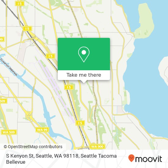 Mapa de S Kenyon St, Seattle, WA 98118