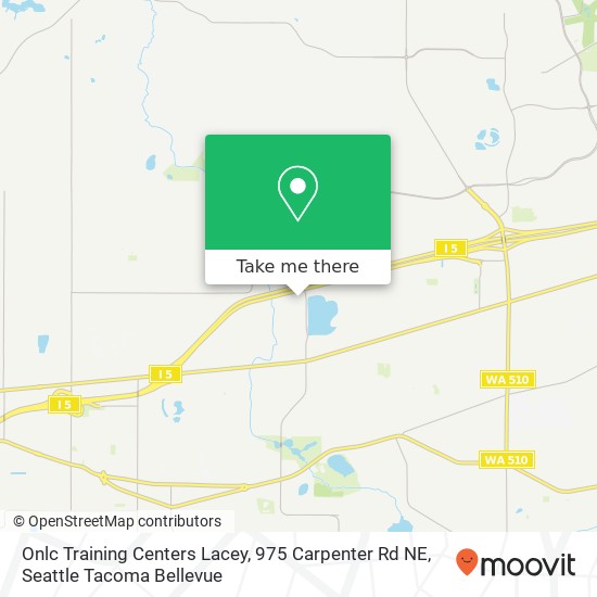 Mapa de Onlc Training Centers Lacey, 975 Carpenter Rd NE