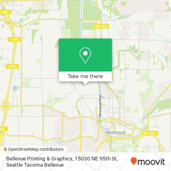 Mapa de Bellevue Printing & Graphics, 15030 NE 95th St