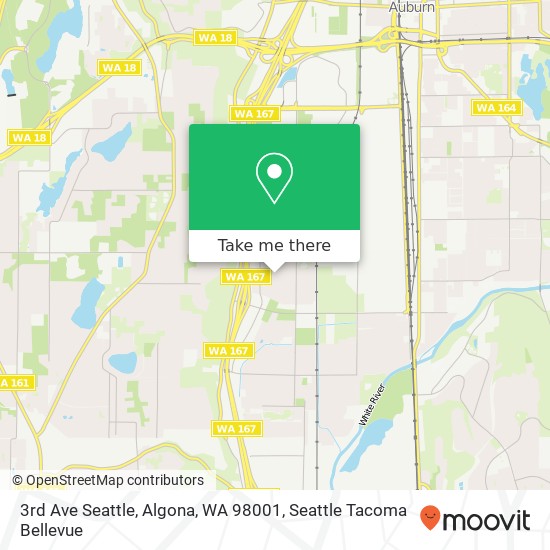 Mapa de 3rd Ave Seattle, Algona, WA 98001