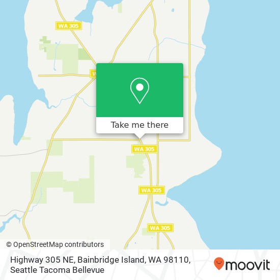 Mapa de Highway 305 NE, Bainbridge Island, WA 98110