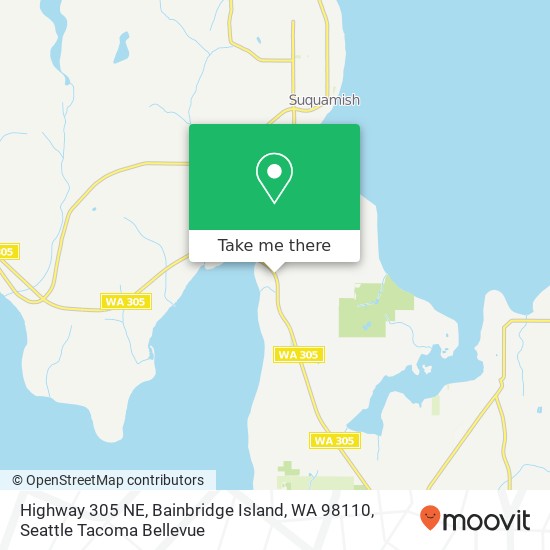 Mapa de Highway 305 NE, Bainbridge Island, WA 98110