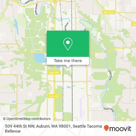 Mapa de 509 44th St NW, Auburn, WA 98001