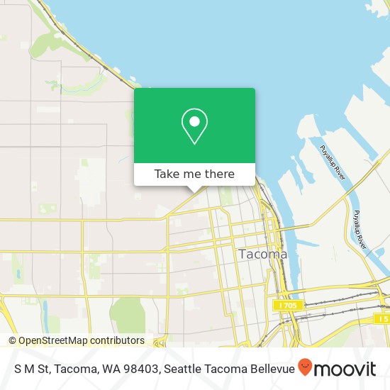Mapa de S M St, Tacoma, WA 98403