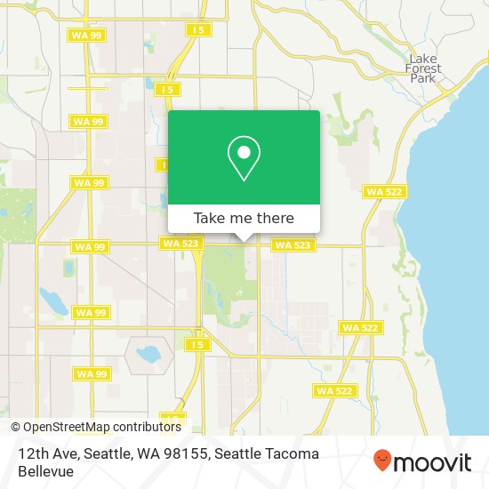 Mapa de 12th Ave, Seattle, WA 98155