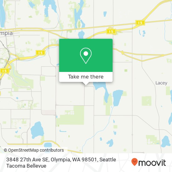 Mapa de 3848 27th Ave SE, Olympia, WA 98501