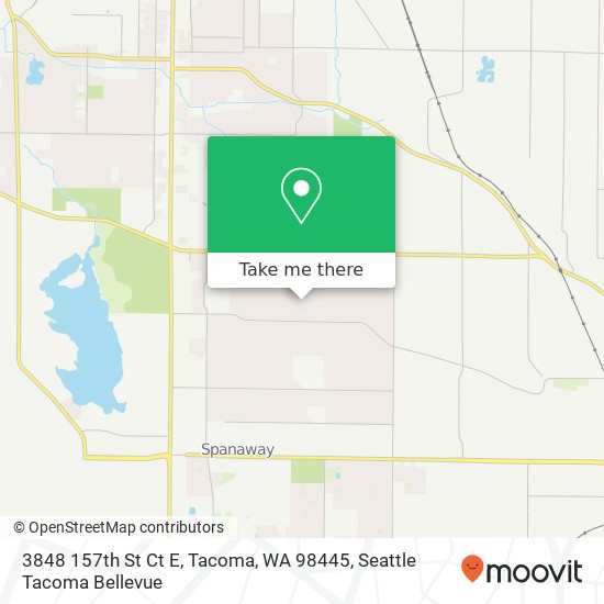Mapa de 3848 157th St Ct E, Tacoma, WA 98445