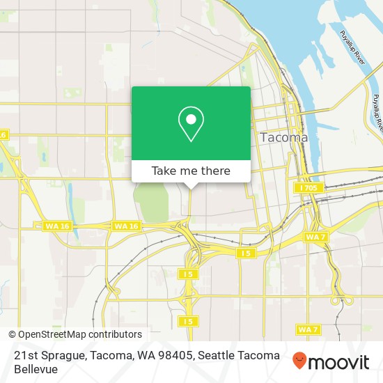 Mapa de 21st Sprague, Tacoma, WA 98405