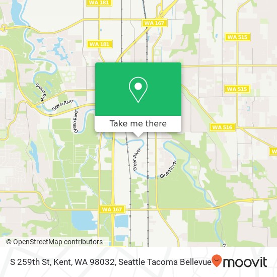 Mapa de S 259th St, Kent, WA 98032