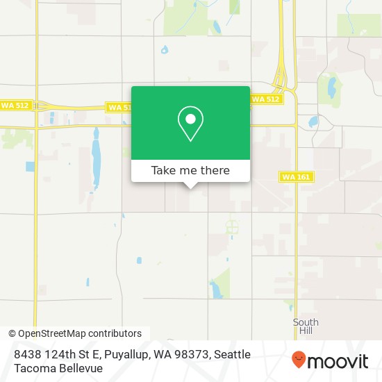 Mapa de 8438 124th St E, Puyallup, WA 98373