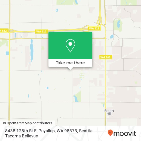 Mapa de 8438 128th St E, Puyallup, WA 98373